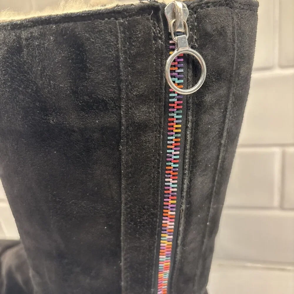 UGG 5654 Multicolor Rainbow Zipper Snow Boot Size 5 Black EUR 35‎ / UK 4…...L39